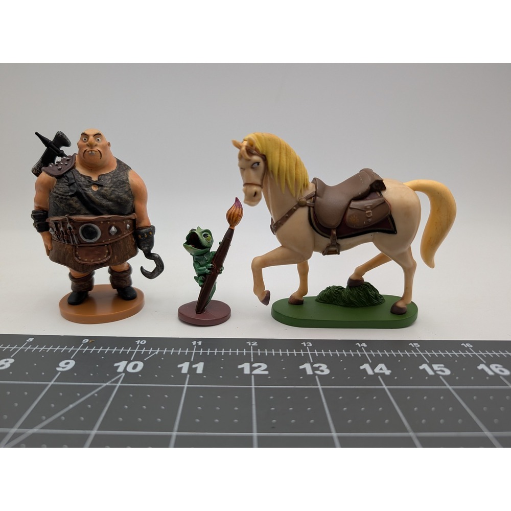 Disney Tangled Figure Set Maximus Pascal Hook Hand Cake Toppers